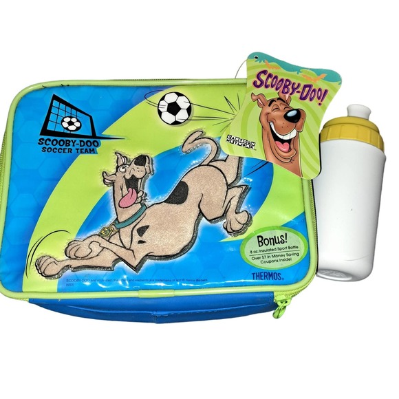 Brand New Scooby-Doo Soccer Team Thermos Lunchbox-Thermos - Picture 1 of 9